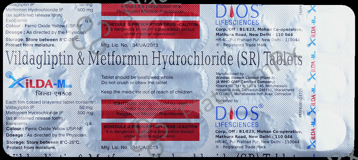 Xilda-M 500mg/50mg Tablet
