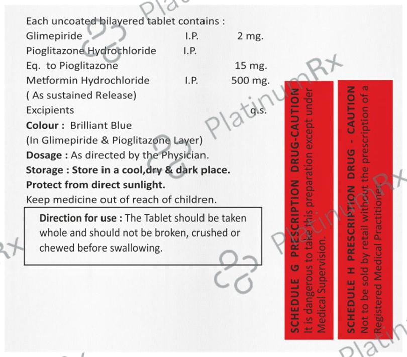 Glimstep MP 2mg/500mg/15mg Tablet