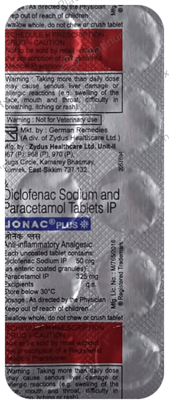 Jonac Plus 50mg/325mg Tablet