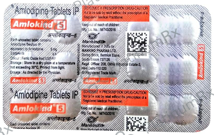 Amlokind 5mg Tablet 15s