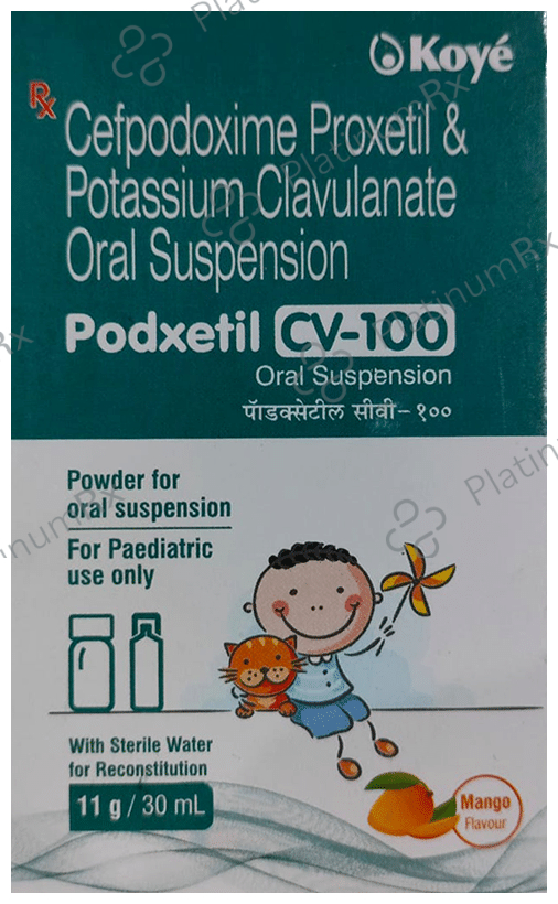 Podxetil CV 100 Oral Suspension Mango
