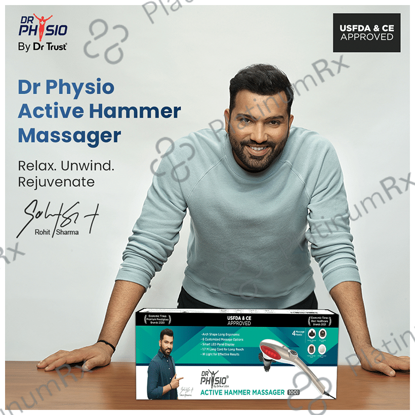 Dr Physio (USA) Active Hammer Electric Powerful Body Massager with Vibration Silver