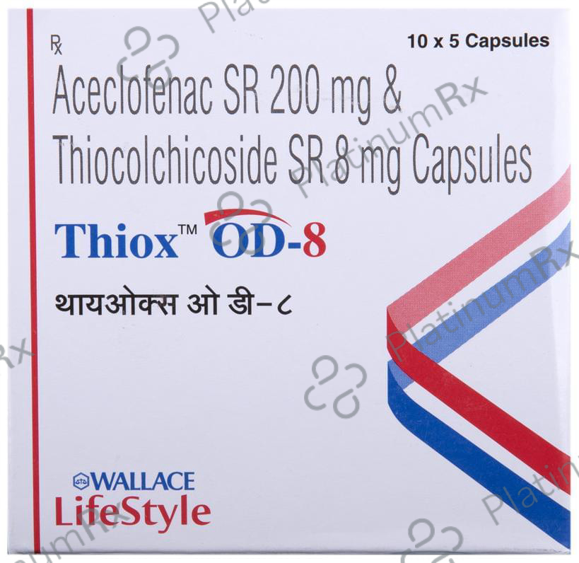 Thiox OD 8/200mg Capsule SR 5s