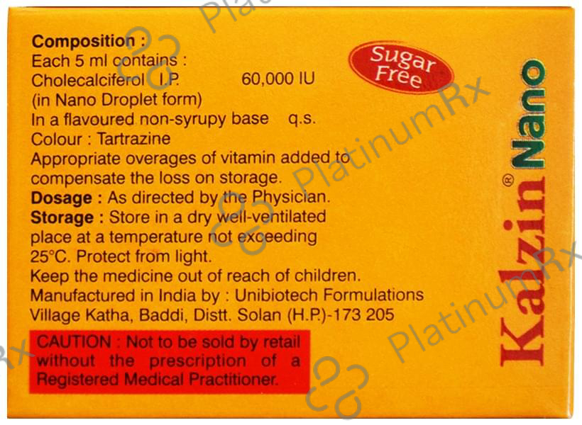 Kalzin Nano Oral Solution (Each 5ml) Sugar Free