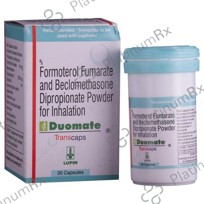 Duomate 200/6mcg Transcaps 30s