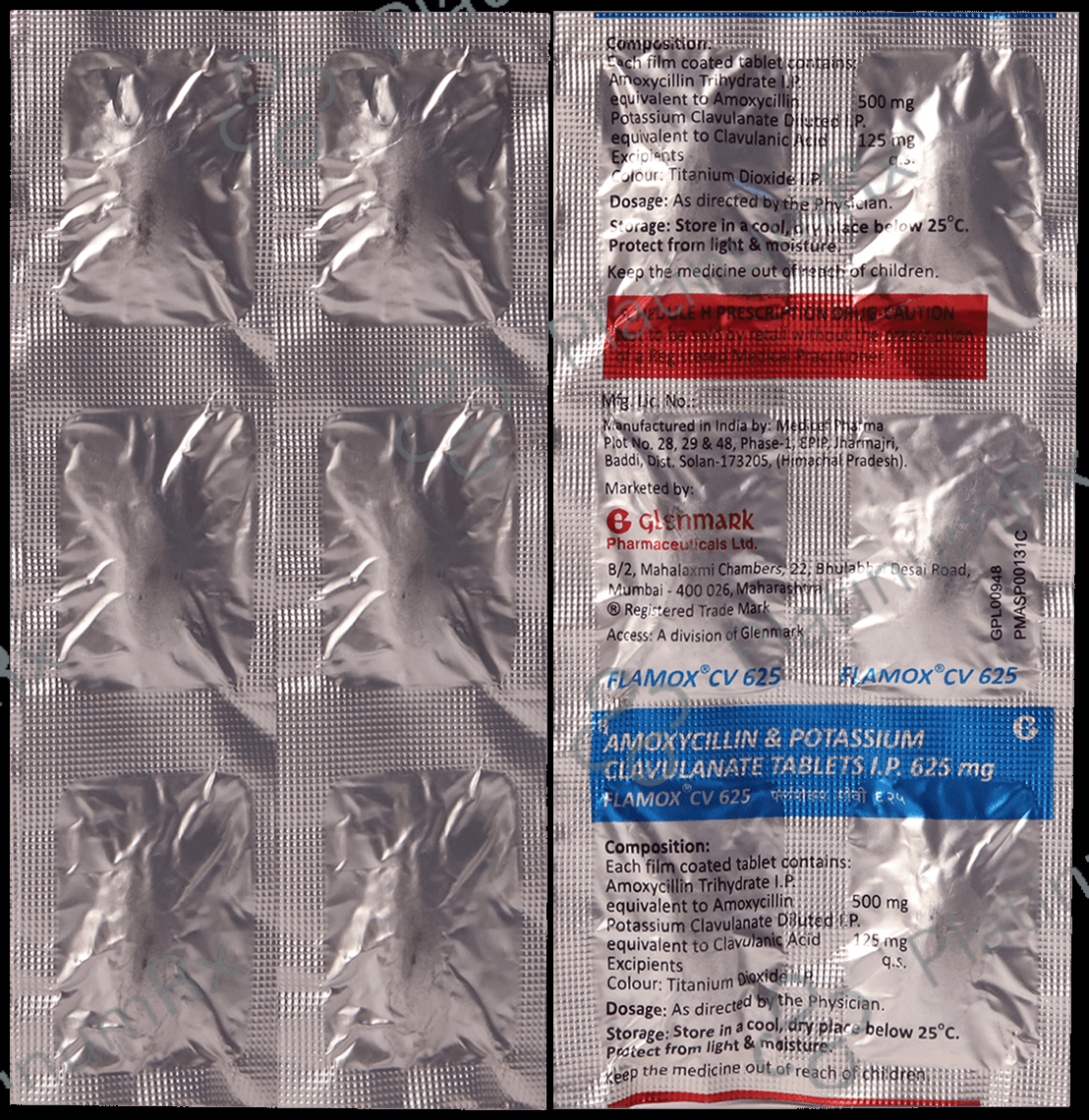 Flamox CV 500mg/125mg Tablet 6 Tablet
