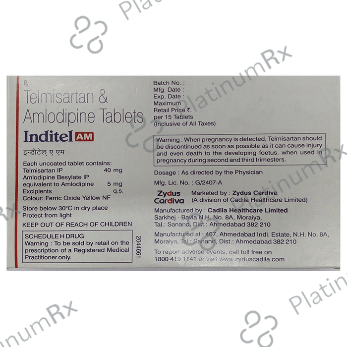 Inditel AM 40mg/5mg Tablet