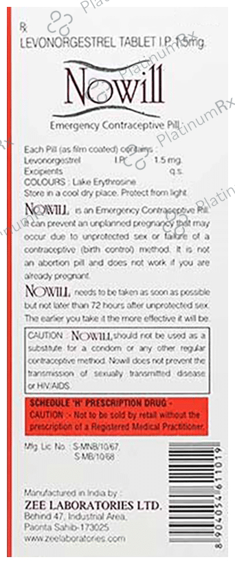 Nowill 1.5mg Tablet