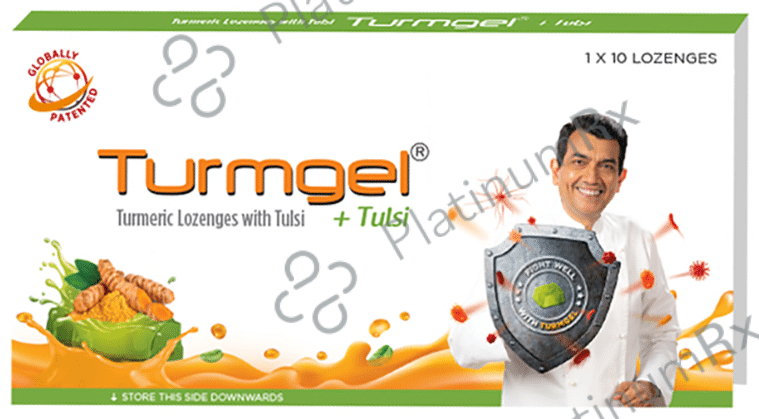 Turmgel Turmeric Lozenges (10 Each) with Tulsi 1 Pack