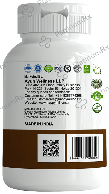 Happy Millions Shatavari Tablet - Promotes Fertility and Hormone Balance - (30 Each)