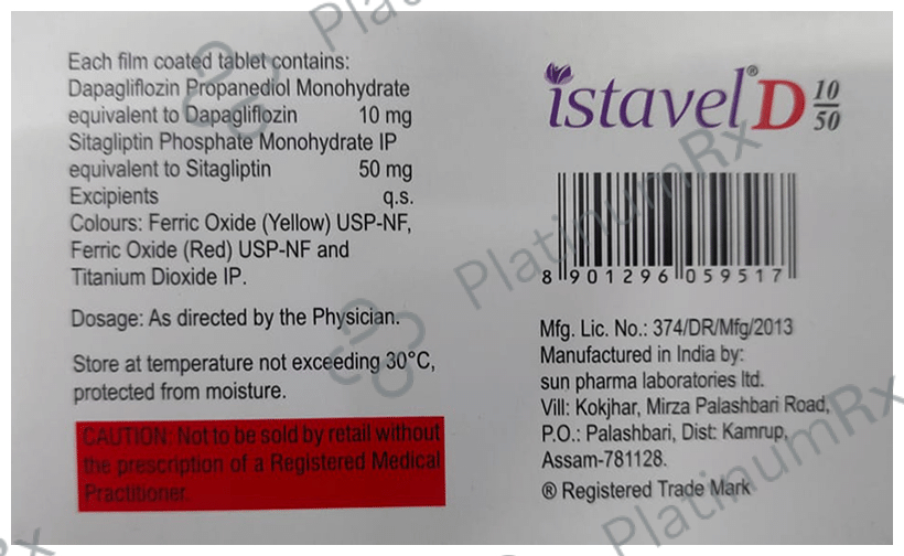 Istavel D 10/50mg Tablet 15s