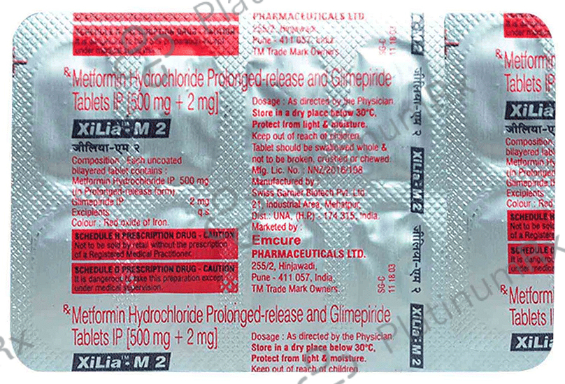 Xilia M 2/500mg Tablet PR 10s