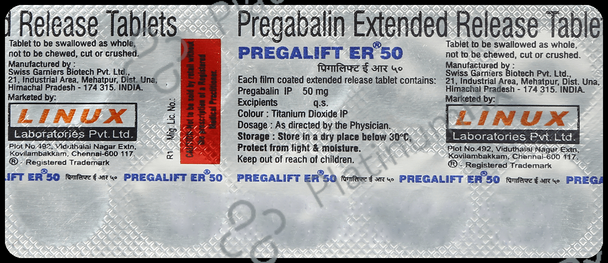 Pregalift 50mg Tablet ER