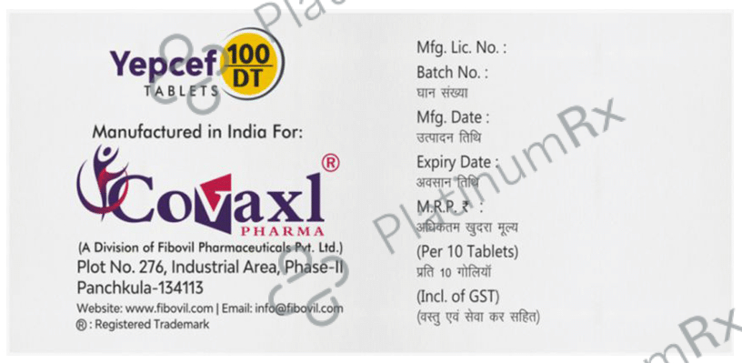Yepcef 100mg Tablet