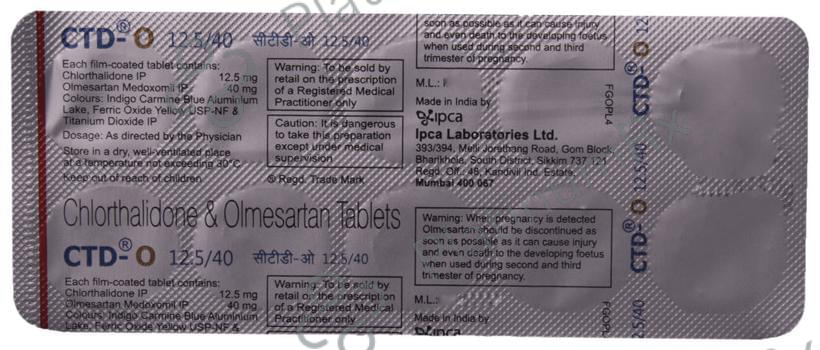 CTD O 12.5/40mg Tablet 10s