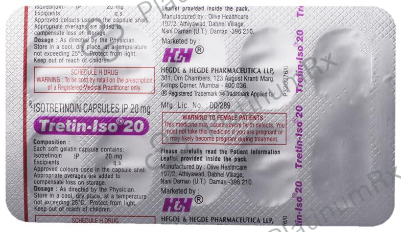 Tretin Iso 20mg Capsule 10s