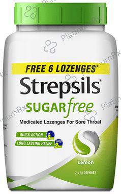Strepsils Sugar Free Medicated Lozenges Lemon
