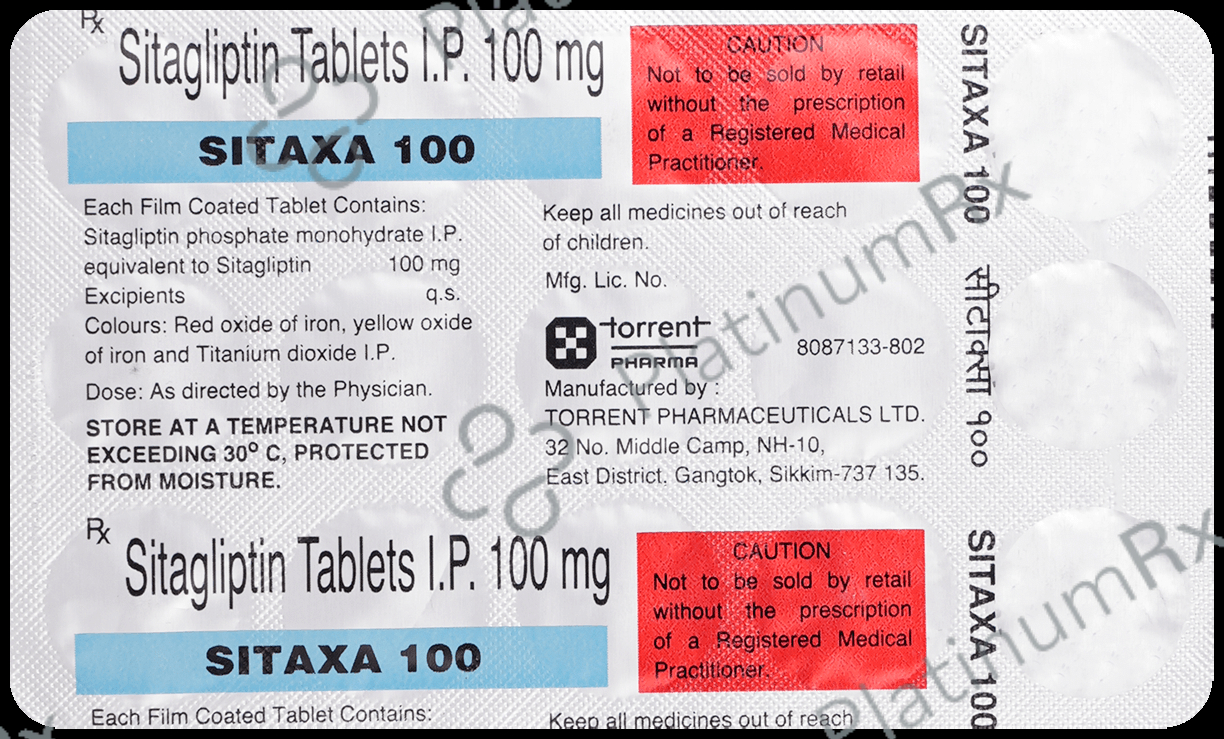 Sitaxa 100mg Tablet 15s