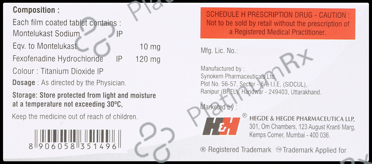 Hhfexo M 10/120mg Tablet 10s