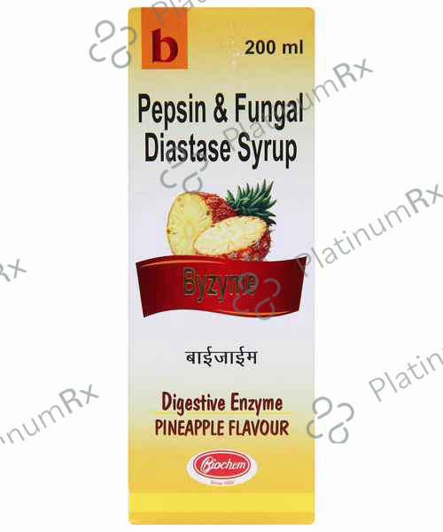 Byzyme 50/10mg Pineapple Flavour Syrup 200ml