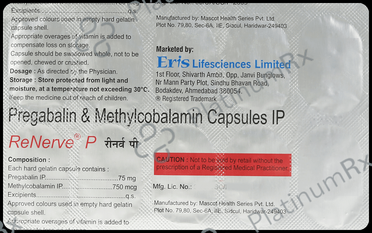 Renerve P 750mcg/75mg Capsule