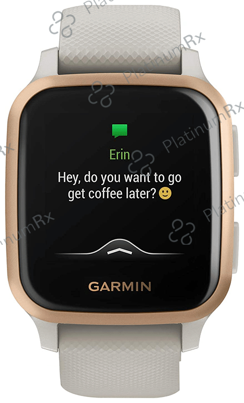 Garmin Venu Square Music GPS Smartwatch Light Sand with Rose Gold