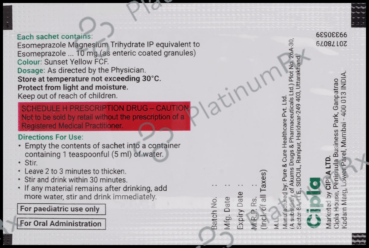 Esomac 10mg Granules