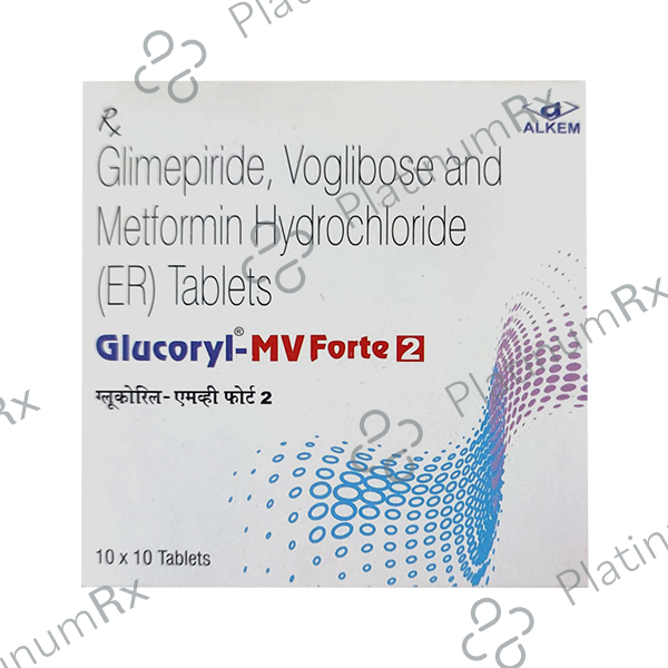 Glucoryl MV Forte 2/1000/0.2mg Tablet 10s