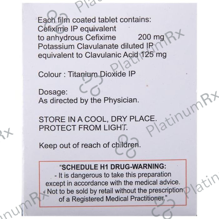 Cefolac CV 200/125mg Tablet 4s