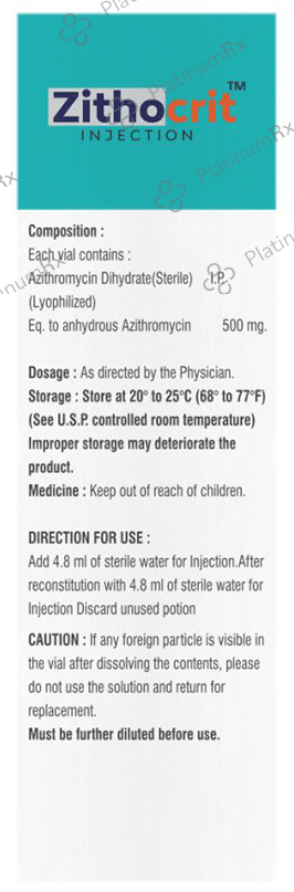 Zithocrit 500mg Injection