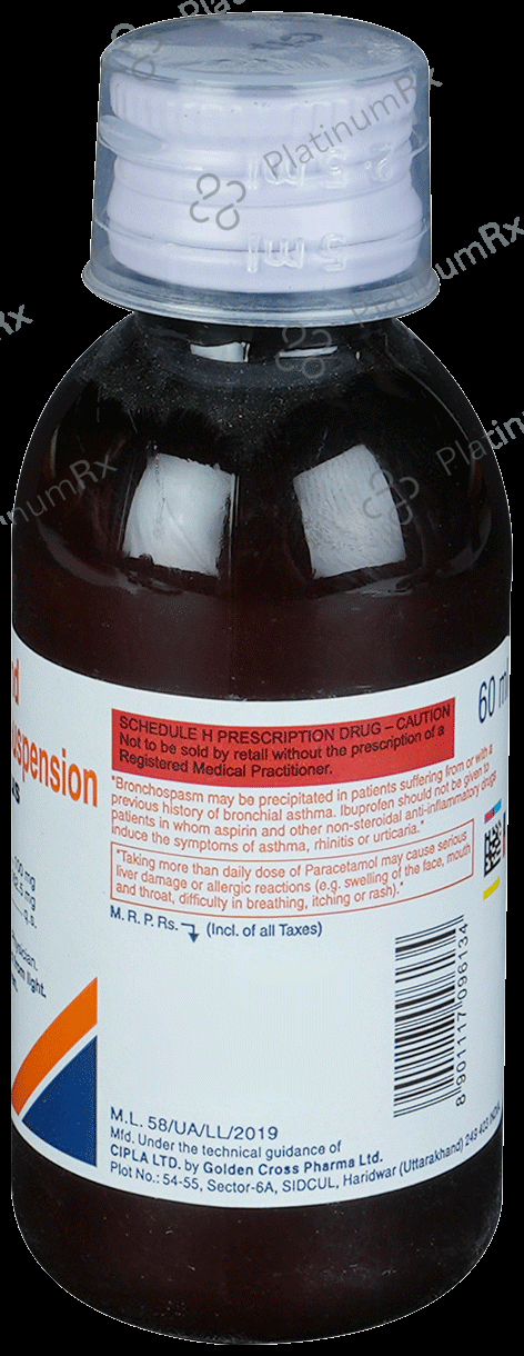 Ibugesic Plus 100/162.5mg Oral Suspension Orange 60ml