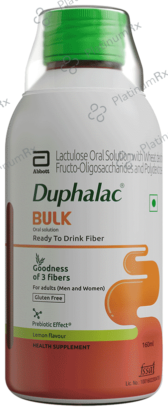 Duphalac Bulk Gluten Free Lemon 1mg Oral Solution 160ml