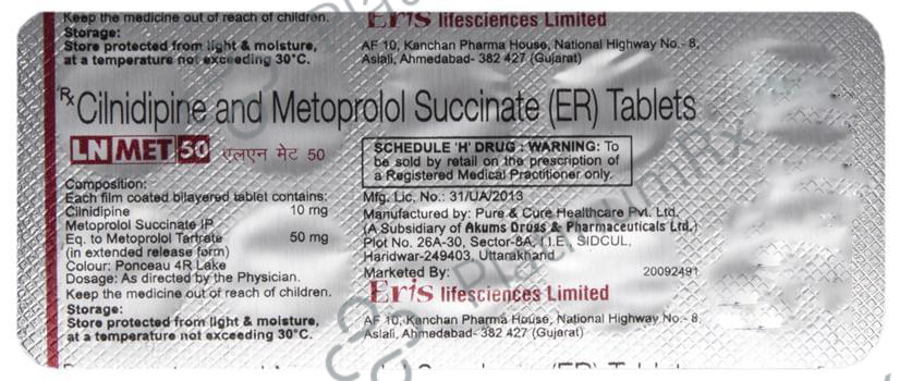LN Met 10/47.5mg Tablet ER 10s