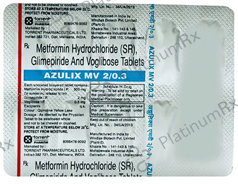 Azulix MV 2/500/0.3mg Tablet SR 10s