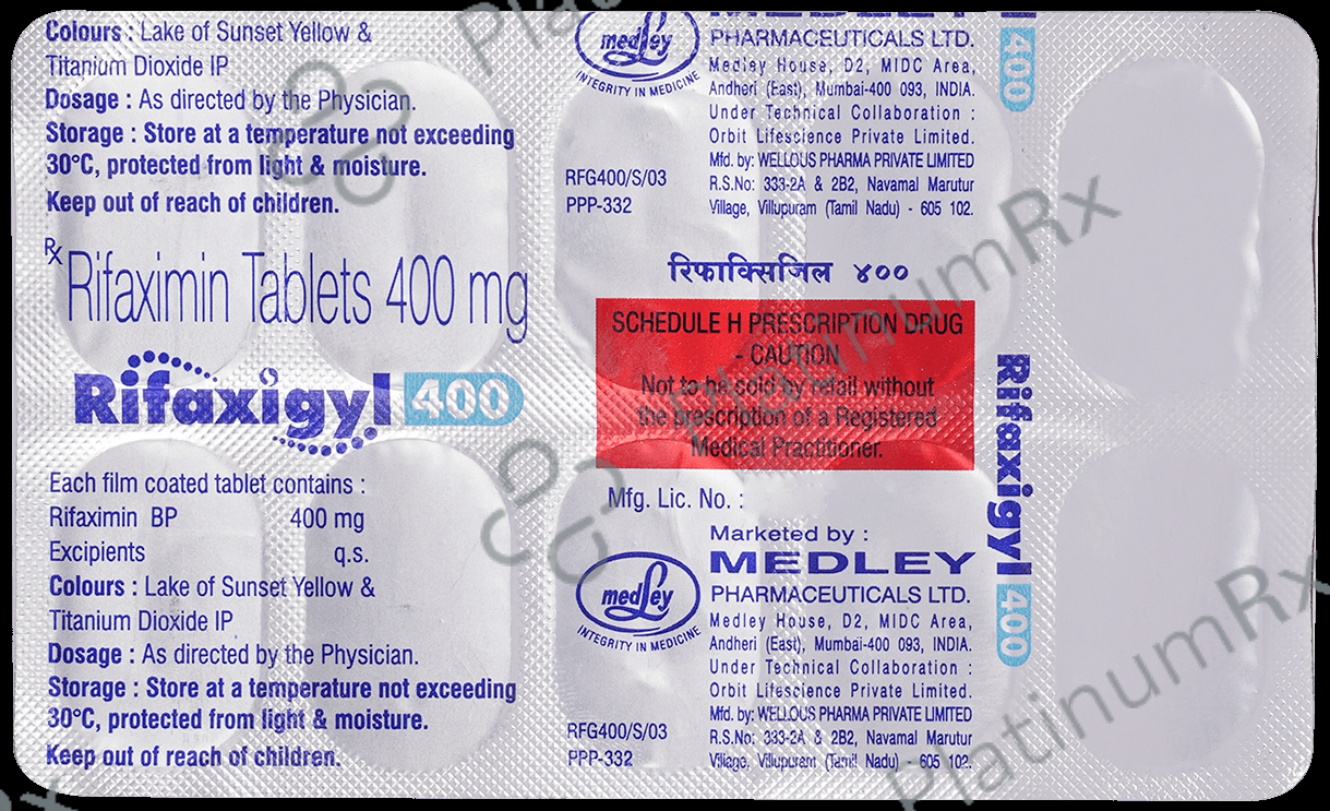 Rifaxigyl 400mg Tablet 10s