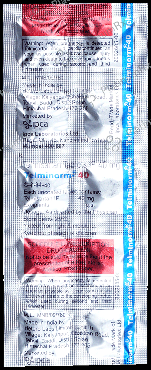 Telminorm 40mg Tablet 10s