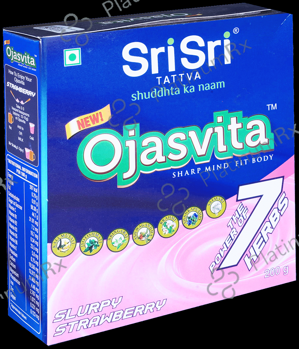 Sri Sri Tattva Ojasvita - For Strength, Stamina, Immunity & Brain Health - Flavour Strawberry 200 gm
