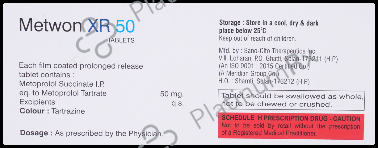 Metwon XR 50 Tablet