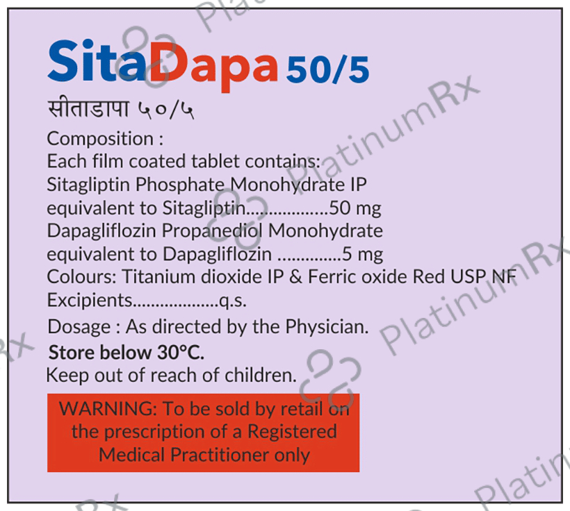 Sitadapa 5mg/50mg Tablet