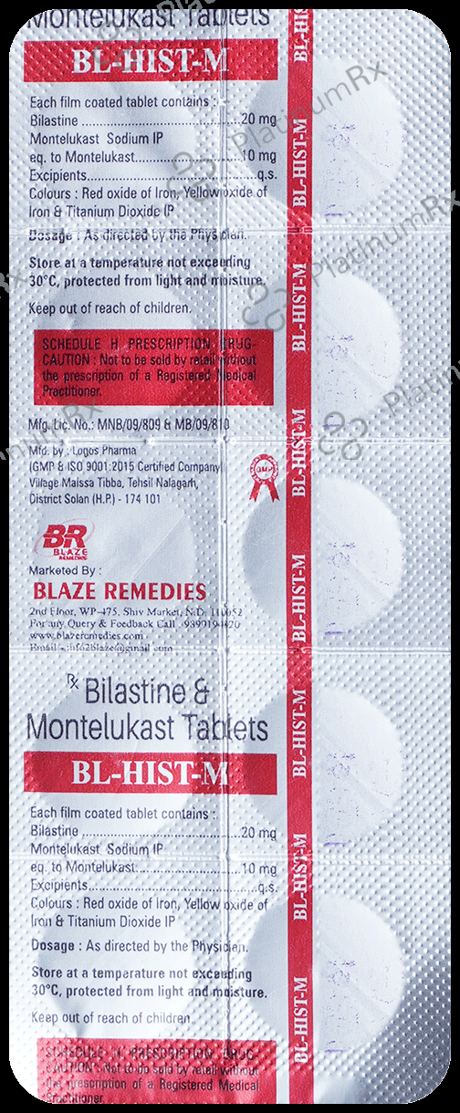 BL Hist M 20mg/10mg Tablet