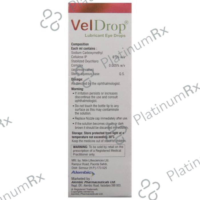 Veldrop Lubricant 0.5% Eye Drop 10ml