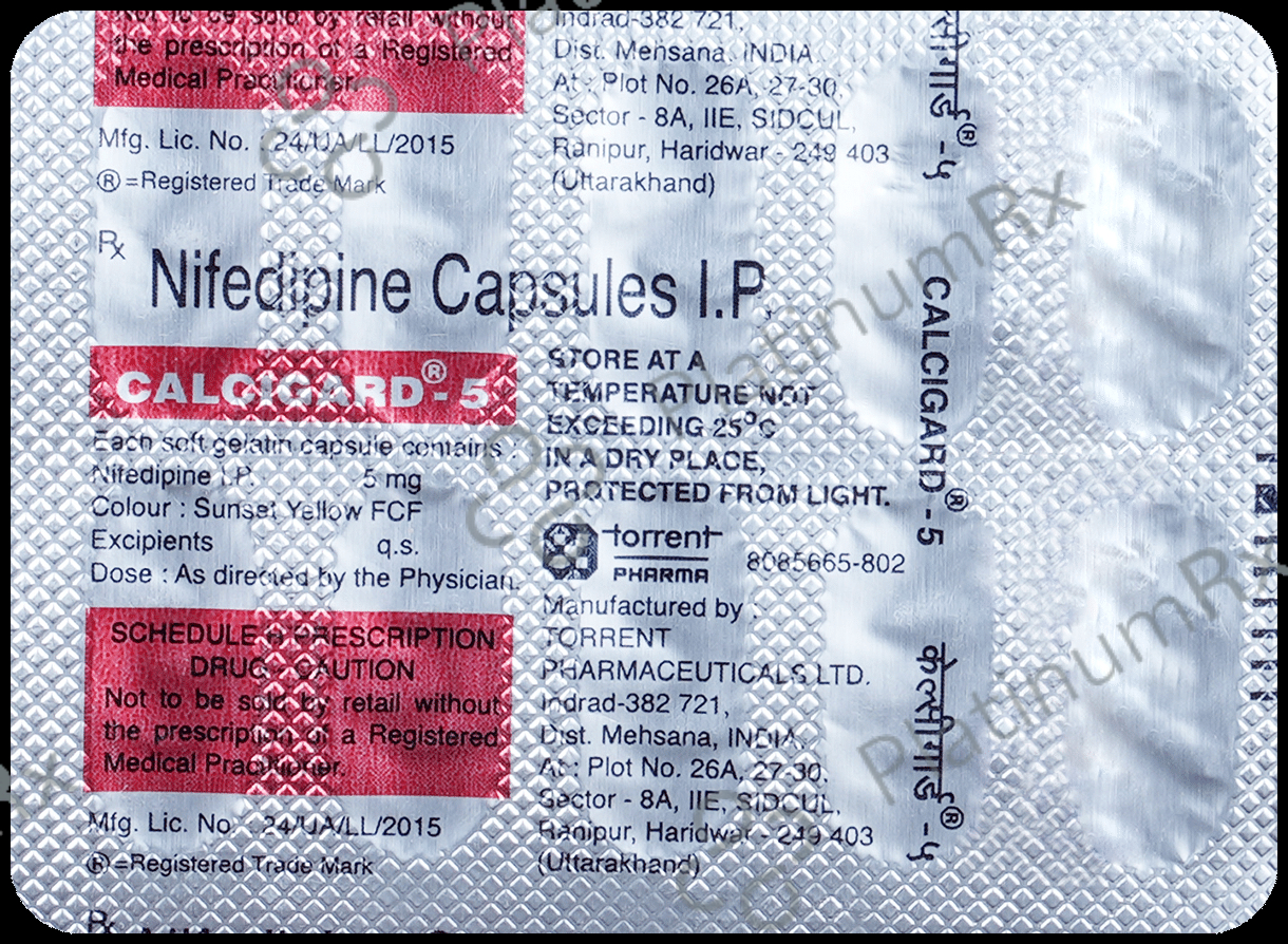 Calcigard 5mg Capsule 10s