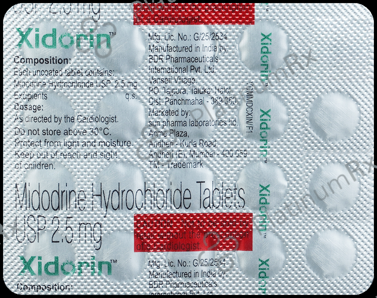 Xidorin 2.5mg Tablet 20s