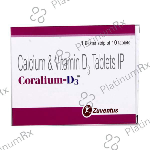 Coralrite D3 500mg/400IU Tablet 10s