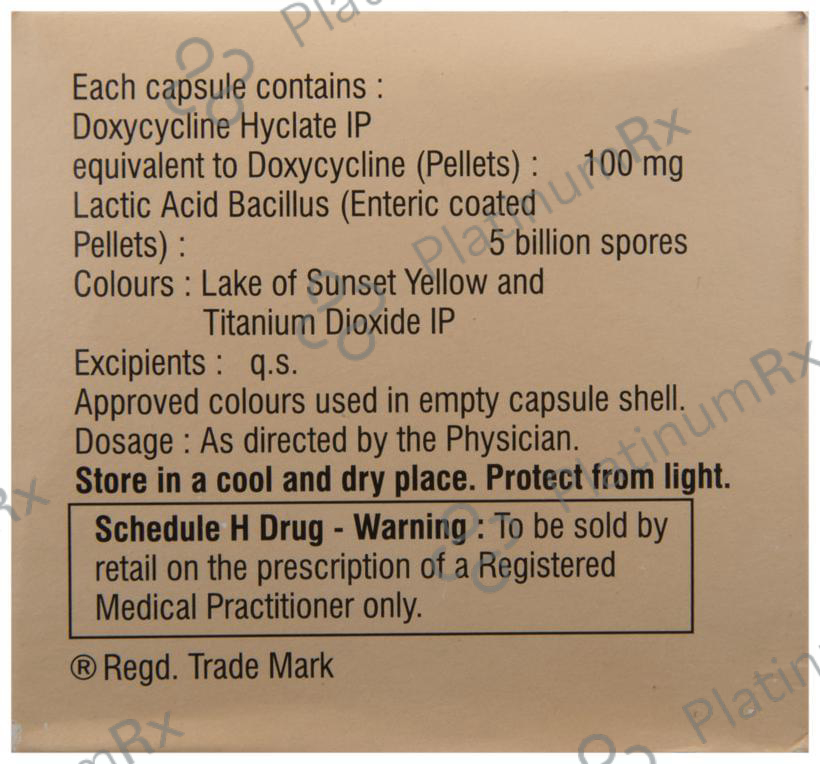 Doxy 1 L Dr Forte 100mg/5B Capsule 10s