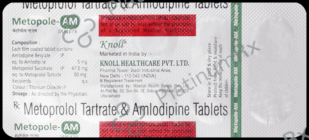 Metopole AM 5/50mg Tablet 10s
