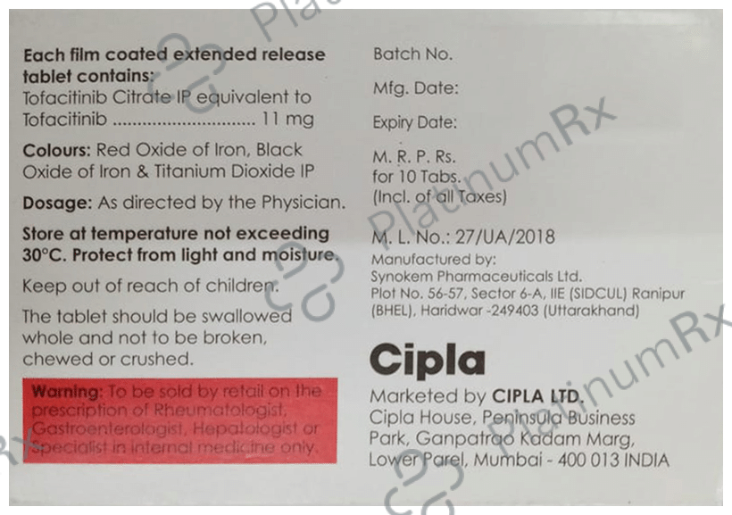 Tofajak IN XR 11mg Tablet 10s