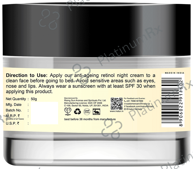 Inatur Anti Ageing Retinol Night Cream