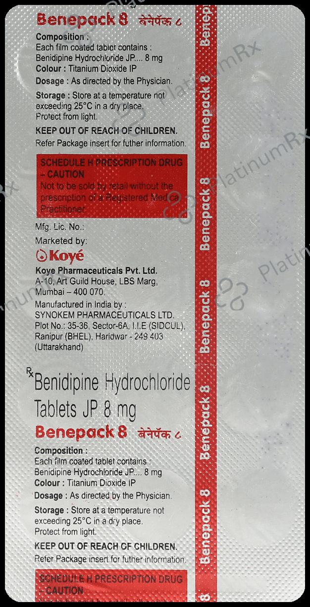 Benepack 8mg Tablet 15s