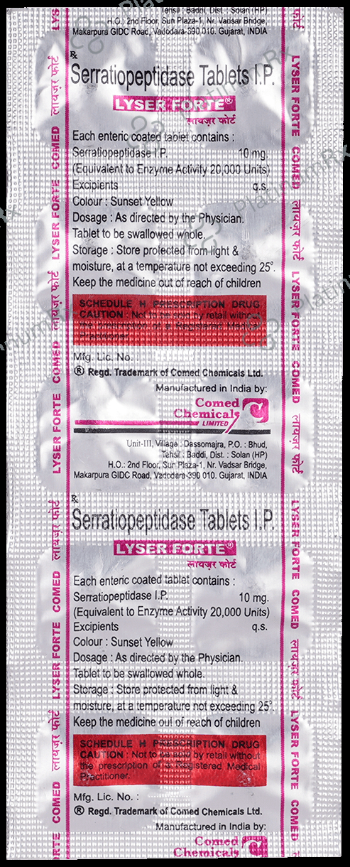 Lyser Forte 10mg Tablet 10s